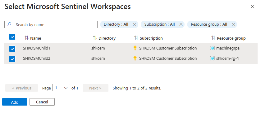 Captura de tela mostrando o menu de seleção para adicionar espaços de trabalho.