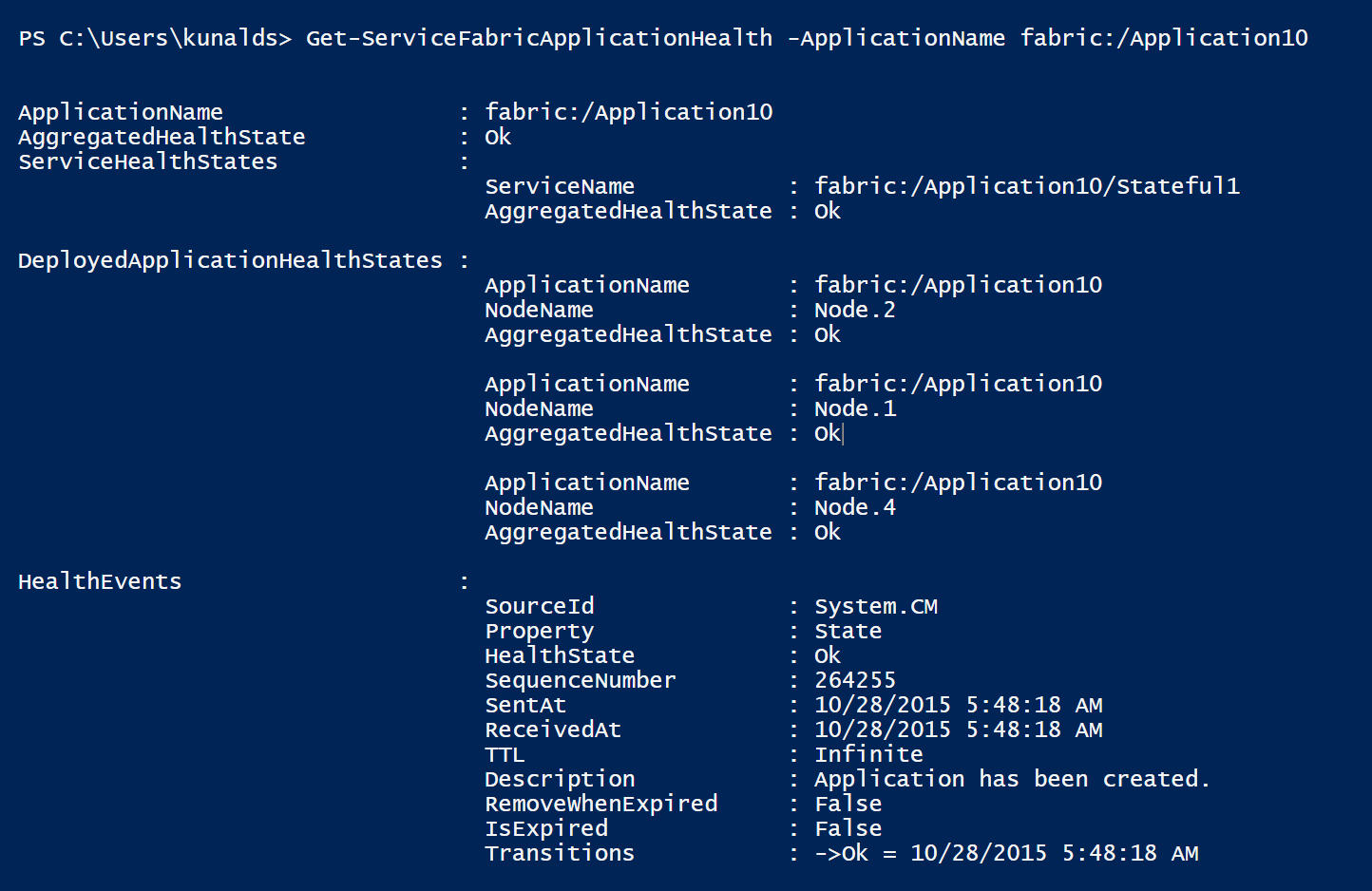 Aplicativo de integridade no PowerShell