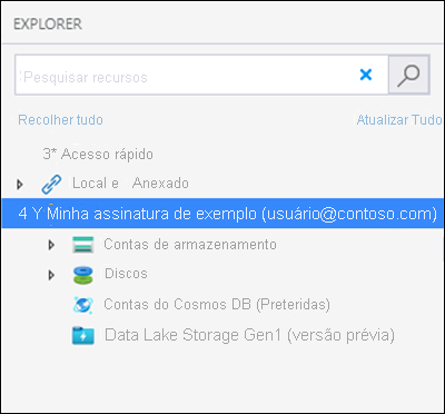 Gerenciador de Armazenamento do Microsoft Azure – Janela Conexão