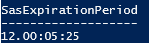 Período de expiração de SAS