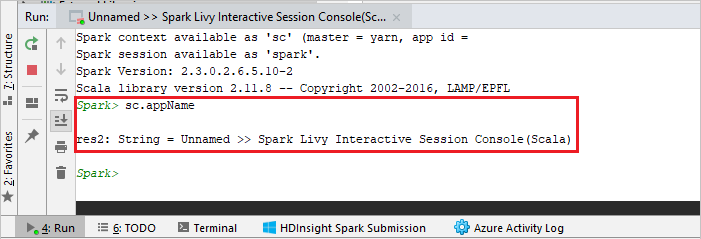 IntelliJ IDEA resultado do Console Interativo