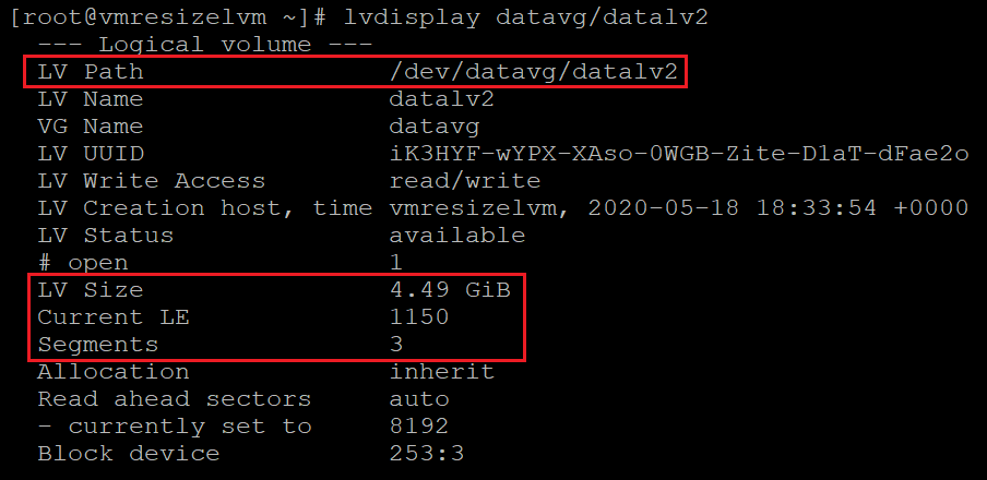 Captura de tela mostrando o código que obtém informações sobre o volume local com os resultados destacados.