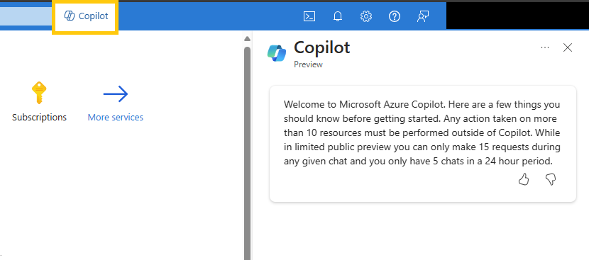 <Copilot no portal do Azure>