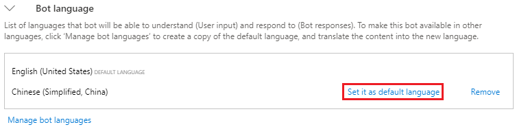 set default language