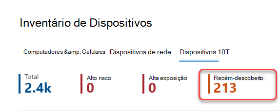 Imagem da nova contagem de dispositivos detetados.