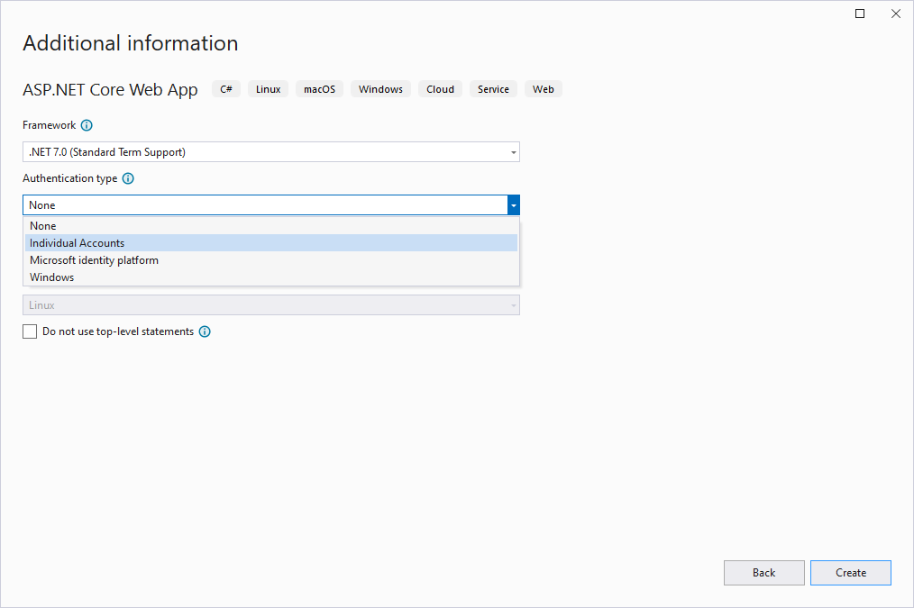 Selecionar contas de usuário individuais em que o Identity será pré-configurado