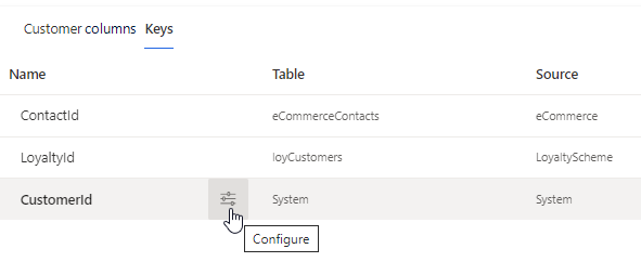 Controle para personalizar a geração de ID.