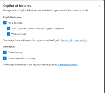 Captura de tela da seção de recursos de IA do Copilot no Copilot.