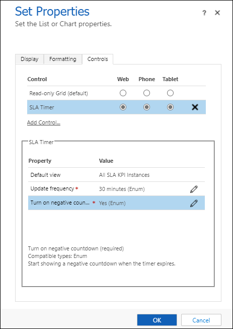 Configure a contagem regressiva negativa no timer do SLA.