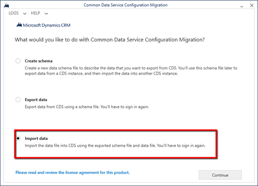 Migração de configuração.