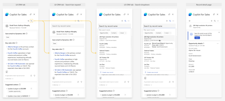 Pesquisa de registros do CRM