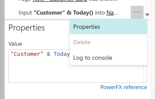 Exemplo de conjunto de valores de etapa com uma expressão do Power Fx