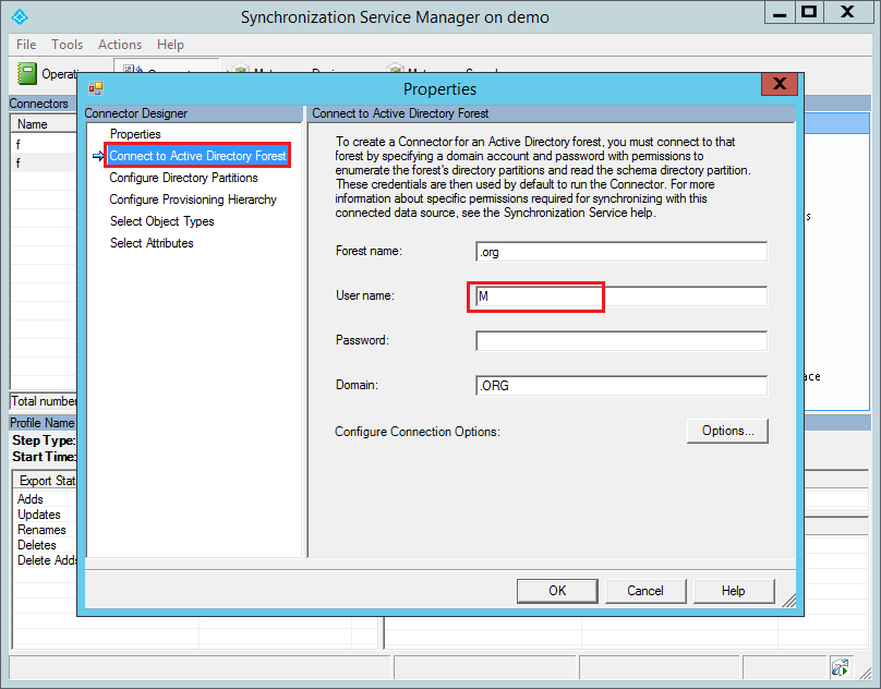 Localizar a conta de usuário do Active Directory do serviço de sincronização