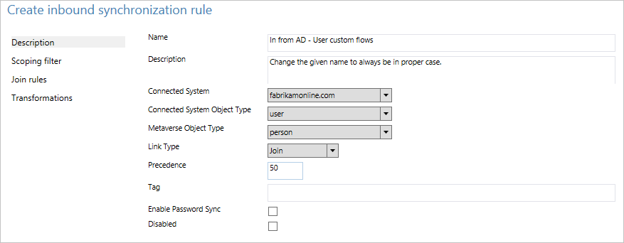 Inbound rule filtering