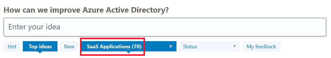 Captura de tela dos Aplicativos SaaS do UserVoice.