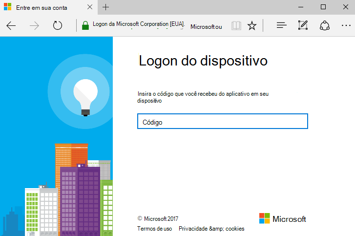 Uma imagem do browser do utilizador no computador de trabalho em vez da aplicação Portal da Empresa. A página 