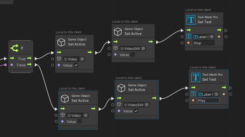 Uma captura de tela de um script visual.