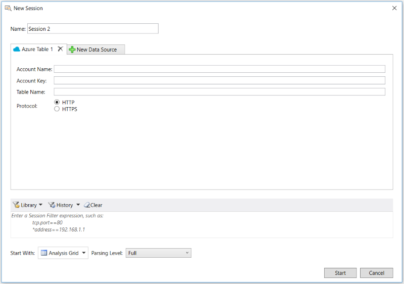 Azure Table input configuration