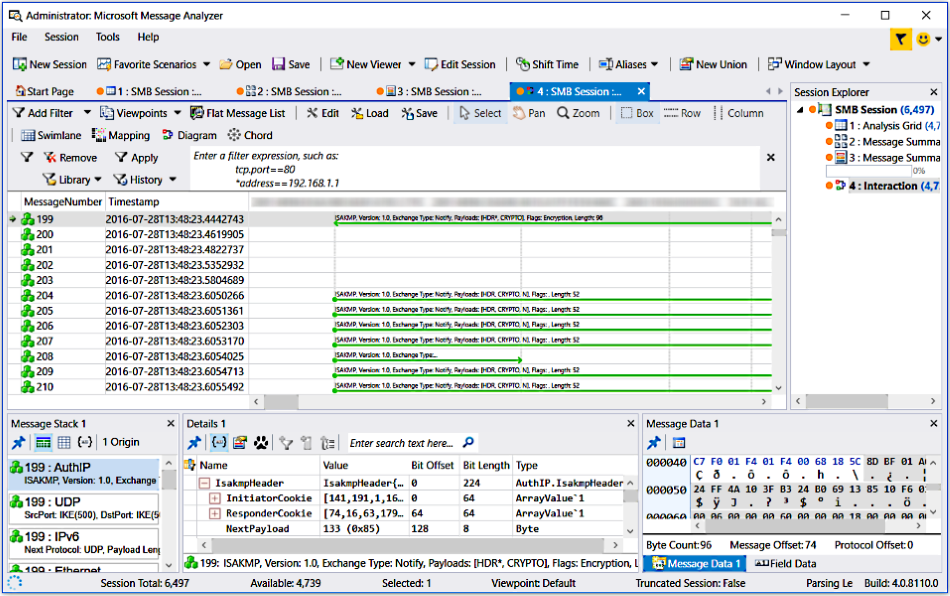 Interaction viewer with Swimlane diagram