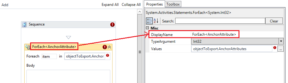 Captura de tela mostrando a definição de DisplayName.