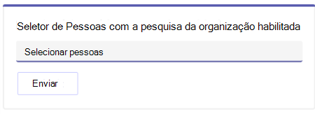 Pesquisa na organização do selecionador de pessoas