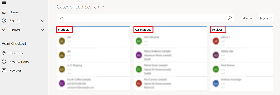 Resultados da Pesquisa Categorizada.