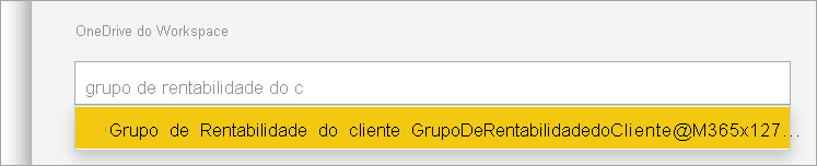 Captura de tela de Especificar um local do OneDrive.