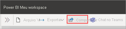Captura de tela do botão Compartilhar na faixa de opções.