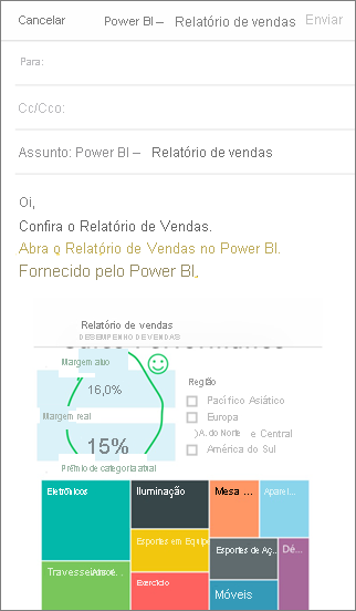 Annotated report in email