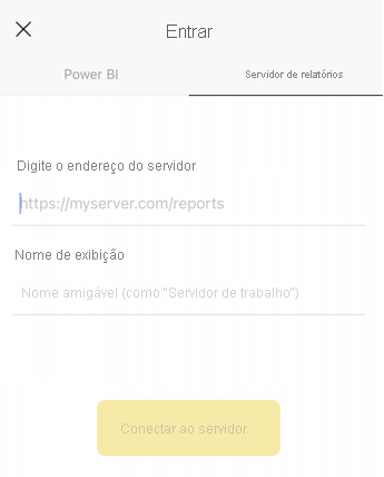 Captura de tela da caixa de diálogo Conectar ao servidor.