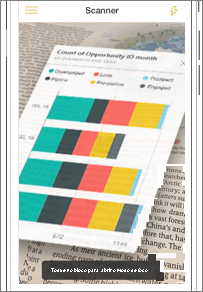 Screenshot of a report, showing it hovering over the news print.