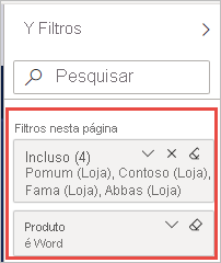 Screenshot of the Filters pane, highlighting the applied filters.