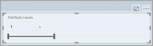 Captura de tela de um visual mostrando o cabeçalho no canto superior direito do visual.