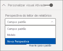 Captura de tela mostrando a seta suspensa para ver outras perspectivas.