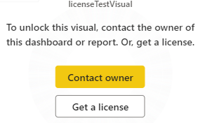 Captura de tela mostrando um botão para obter uma licença ou entrar em contato com o proprietário.