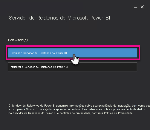 Instalar o Servidor de Relatório do Power BI