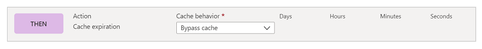 Configuração de expiração de cache.