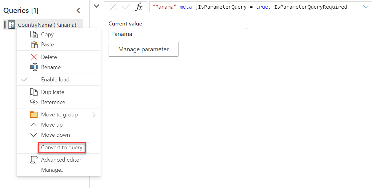 Converter em consulta.