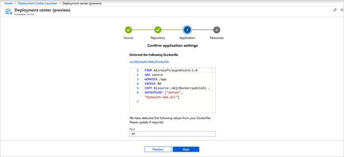 Configurações do aplicativo