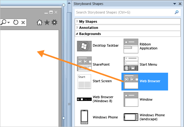 Drag a shape onto the slide