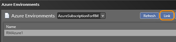 Select subscription from dropdown list; choose the VM; click Link