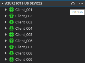 Atualizar lista de dispositivos do Hub IoT