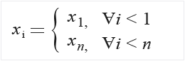 values beyond borders of median filter