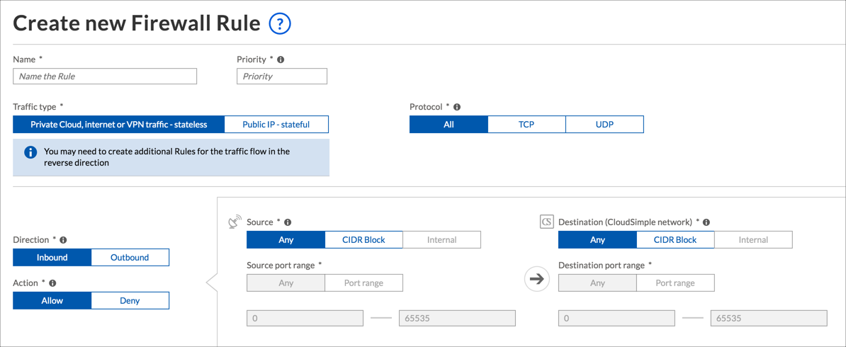 Adicionar regra de tabela de firewall