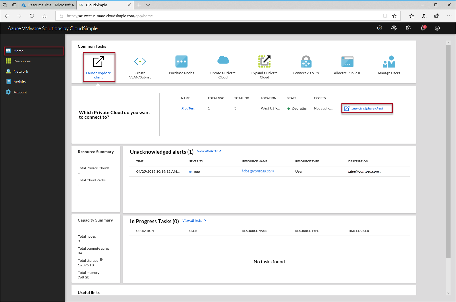 Iniciar cliente de vSphere