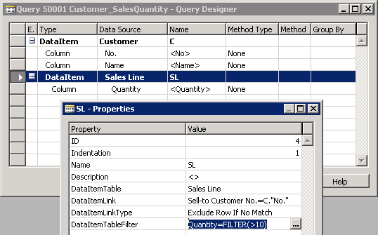 Query inner join, filters on a field