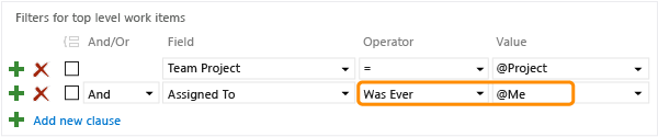 Was Ever operator to query for past assignment