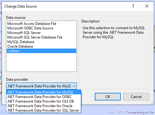 Change AD0.NET Data Provider