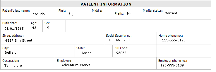 Defining content form regions