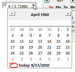 DatePicker control